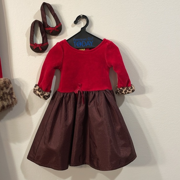 American Girl Chocolate Cherry Dress Set, Girl (Size 7) + Doll Outfits - Picture 5 of 11